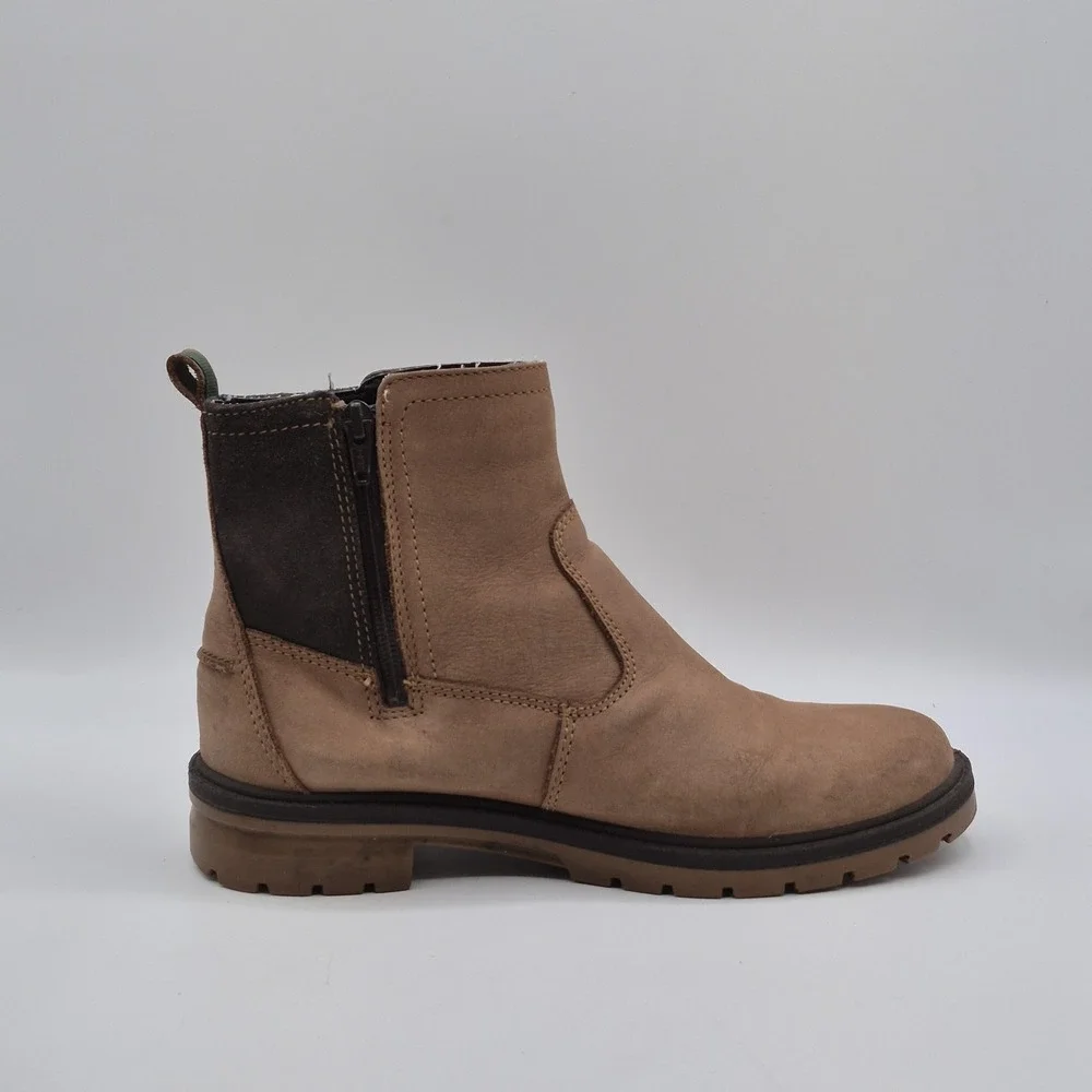 Kamik Boots Womens Size 9 Brown Roguez Waterproof Ankle Side Zip‎ Fleece Lined